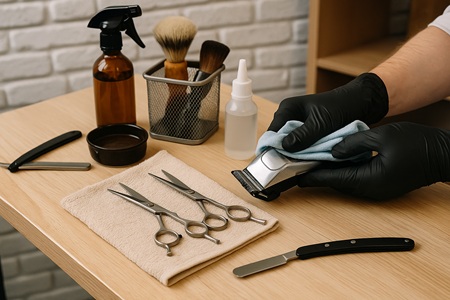 Entretien des outils de barbier